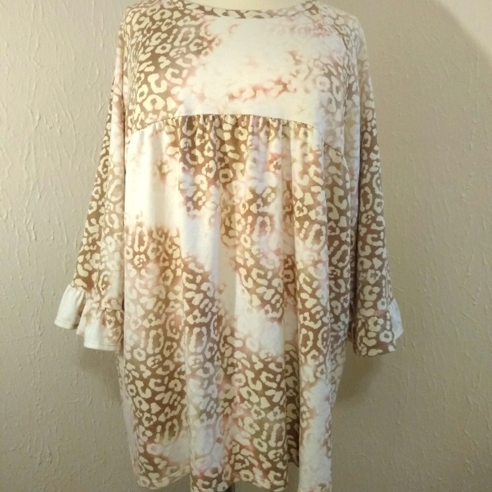 Crepas Animal Print Babydoll Tunic Size 6x - image 2